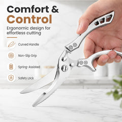 Spring loaded design REWOP kitchen scissors