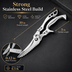 Ergonomic handle REWOP heavy duty scissors