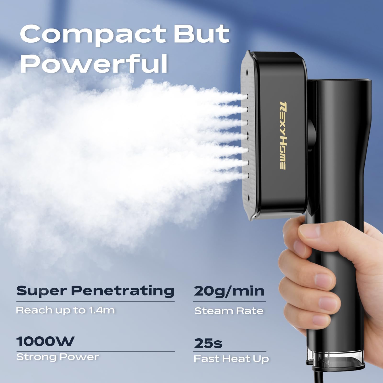 1000W portable clothes steamer with 100ml water tank