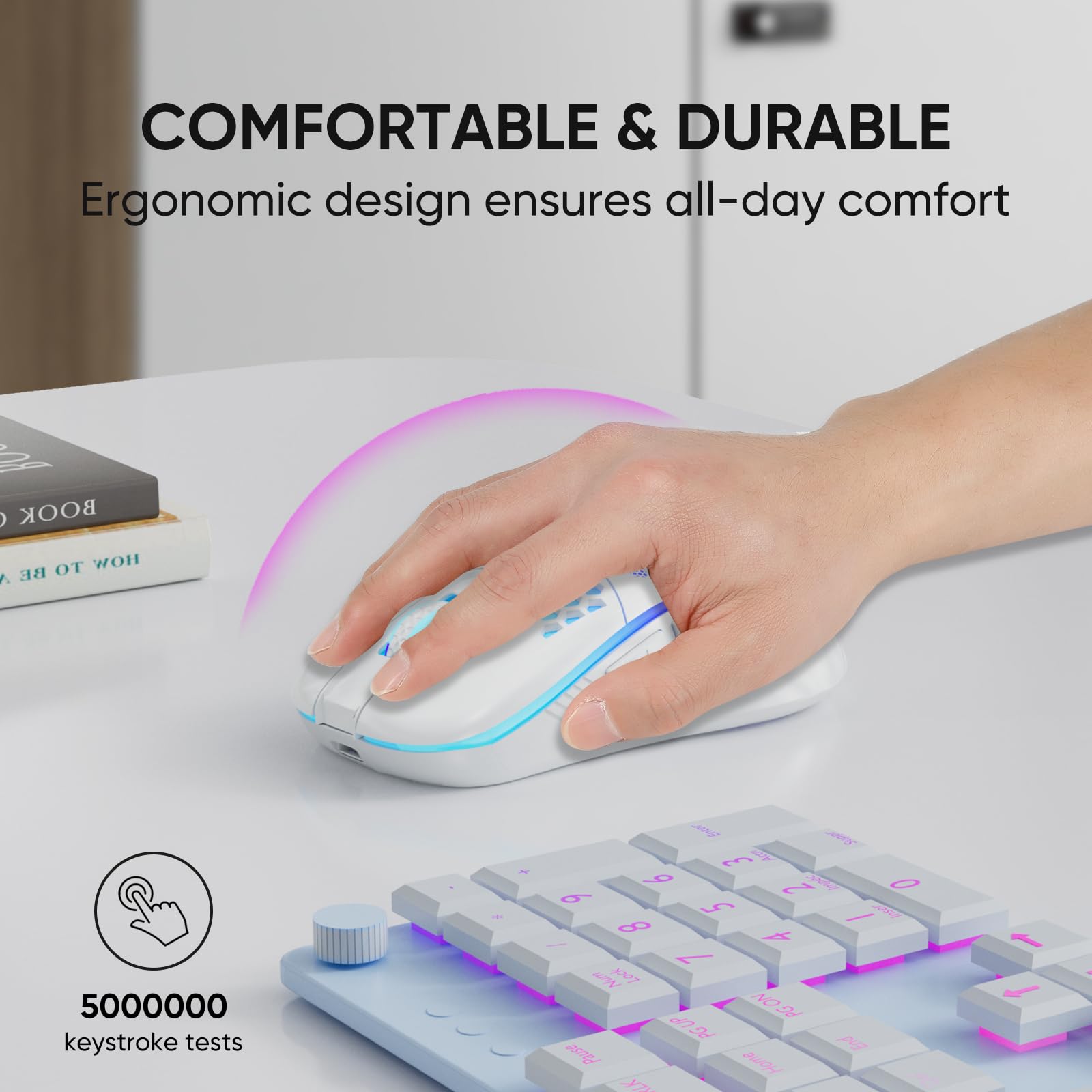 RGB backlight gaming mouse compatible with Windows and Mac OS