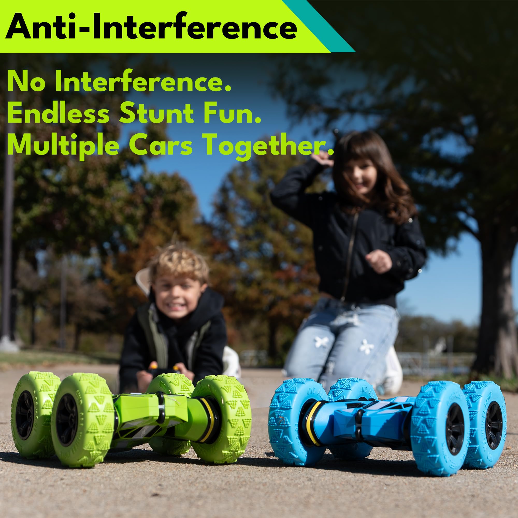 Anti-skid tires and shock absorption for indoor outdoor use