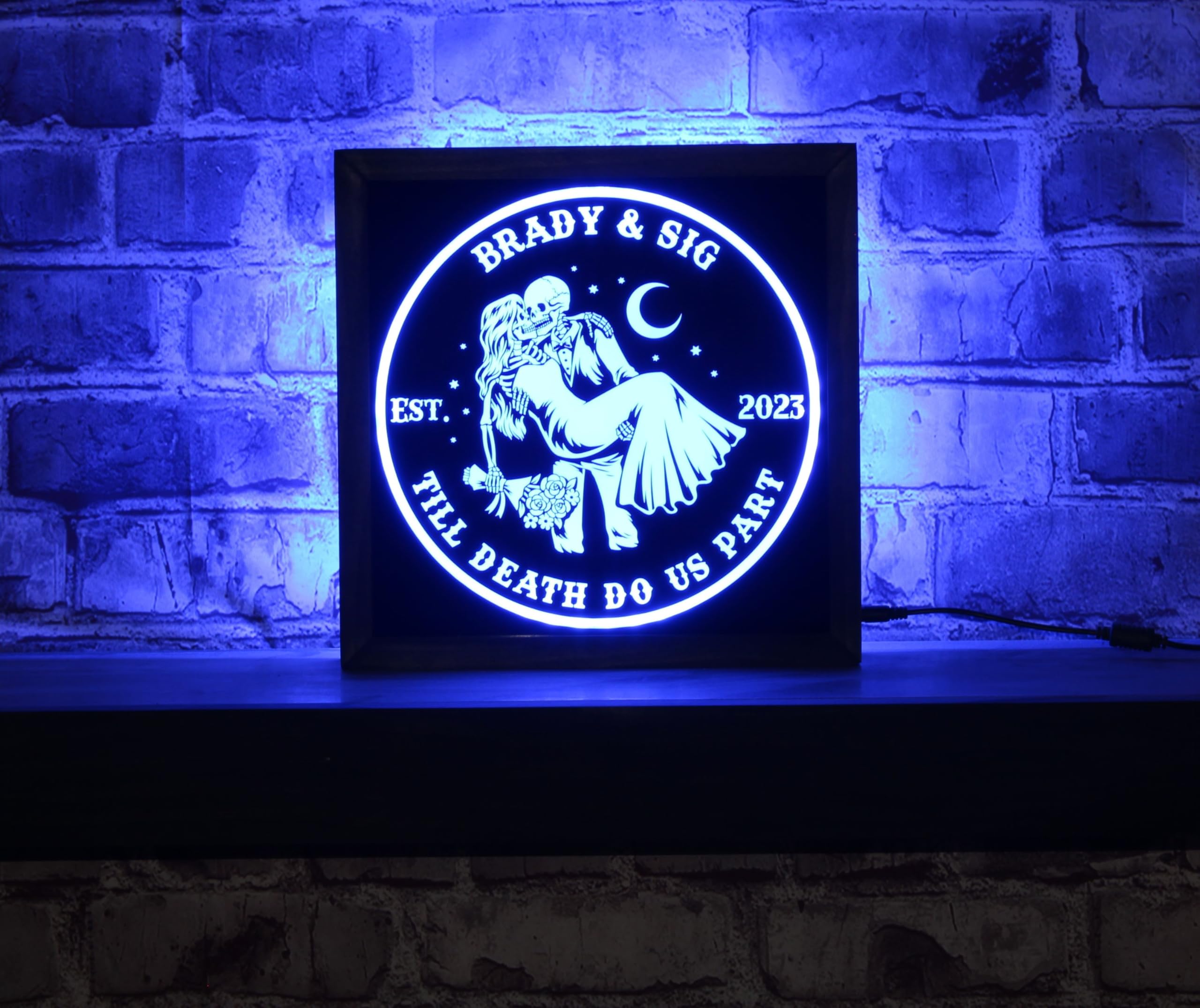 Custom name and year personalization for sign