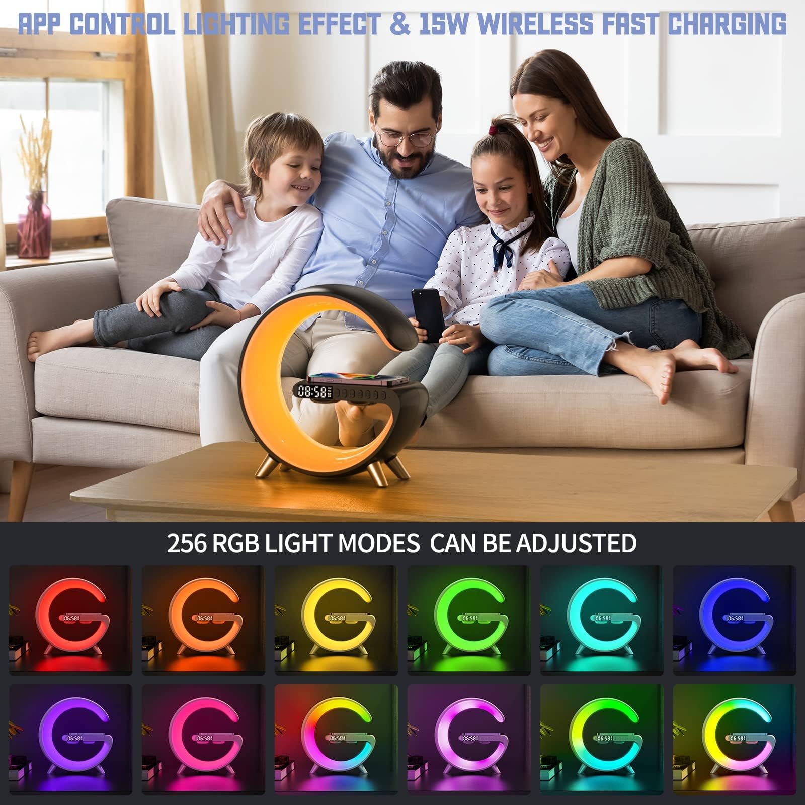 RGFF app control interface for lamp lighting and alarms