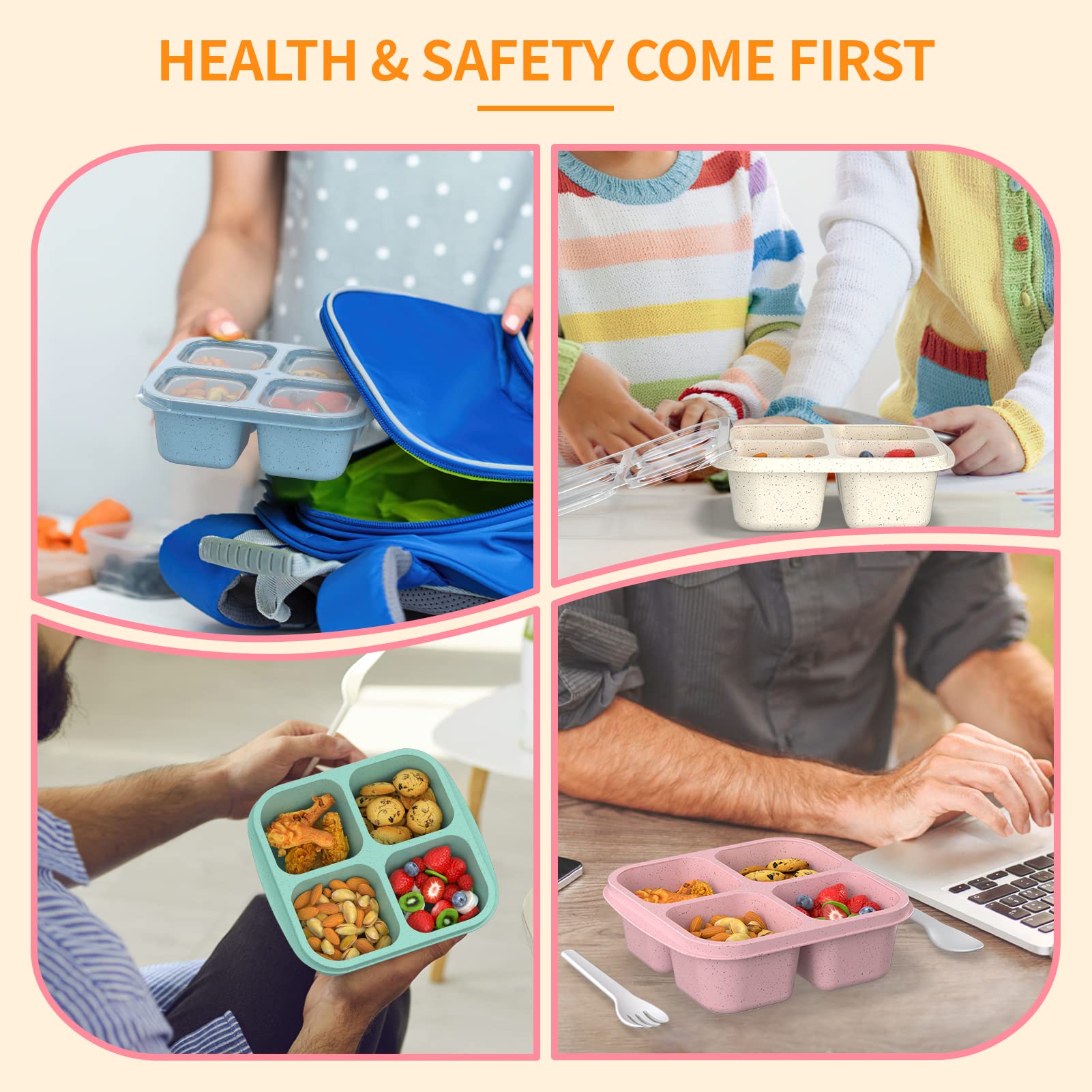 RGNEIN Bento Snack Boxes stackable design image