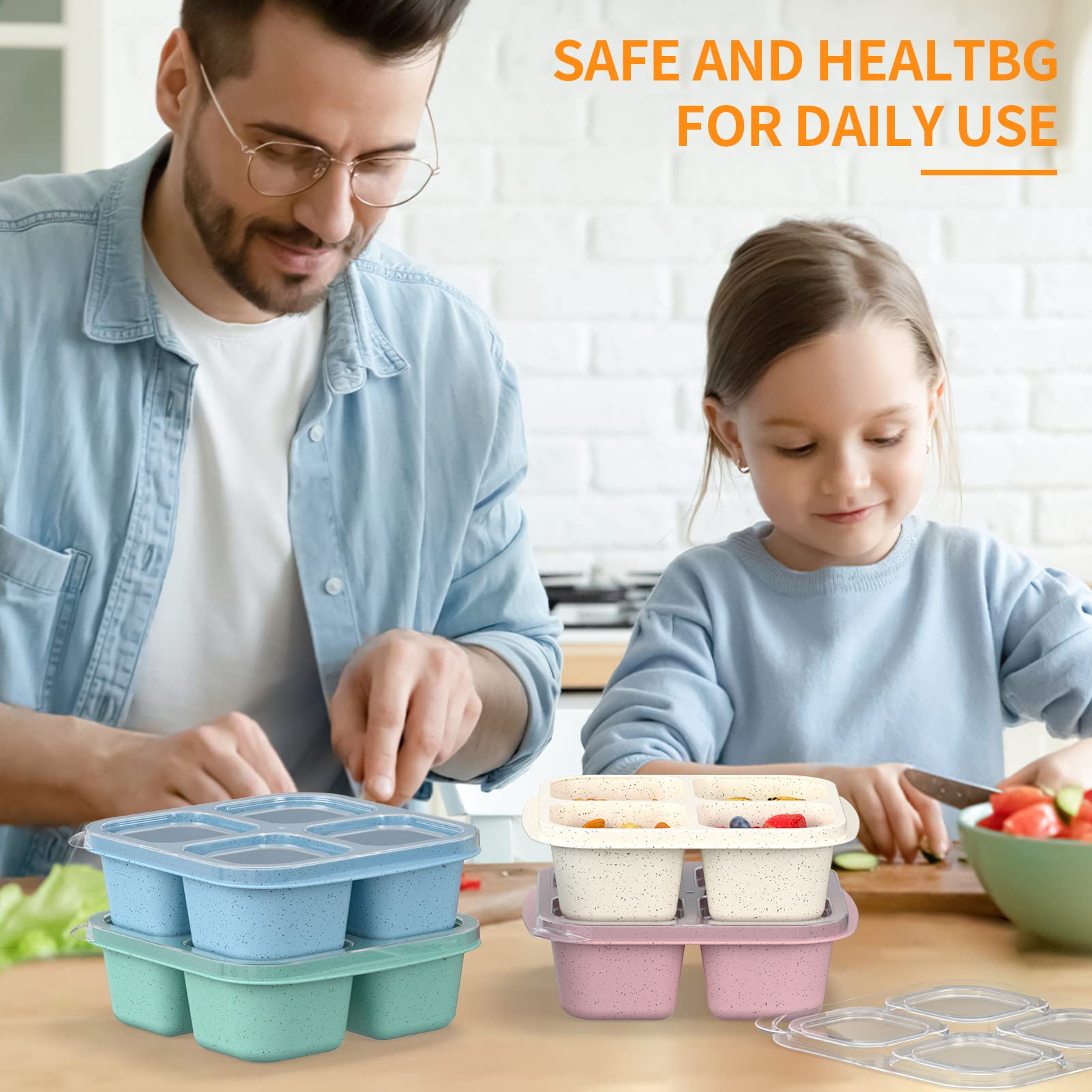 RGNEIN Bento Snack Boxes wheat straw material label image