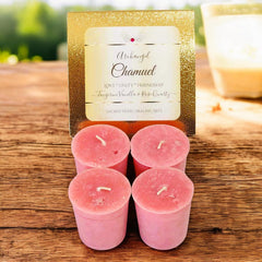 Rhinestone studded box packaging for Archangel Chamuel candles