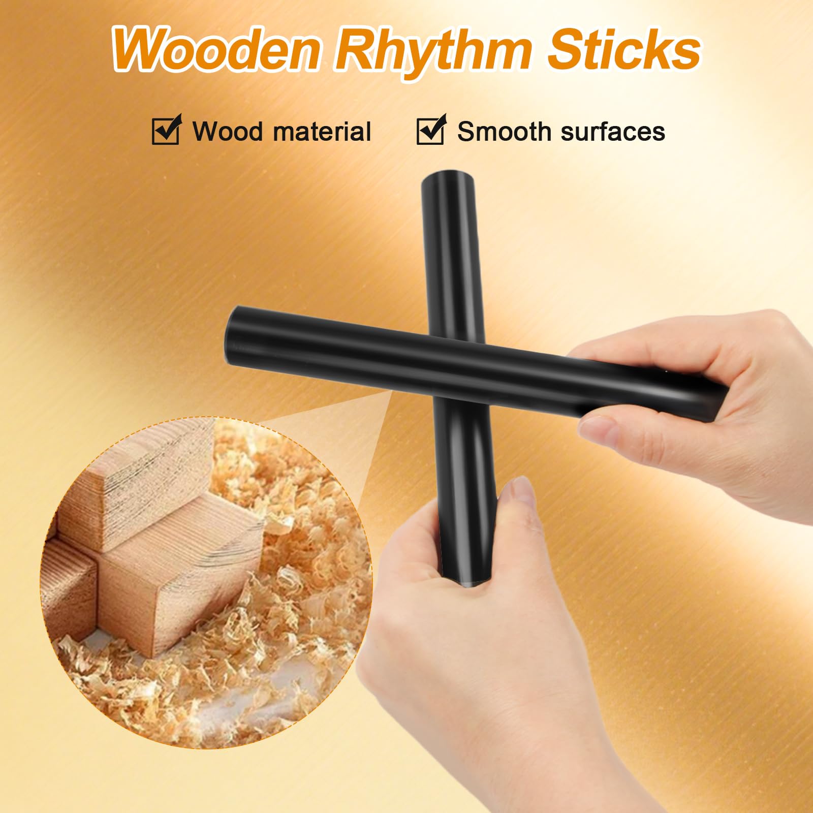 Rhythm sticks included for easy one-hand play