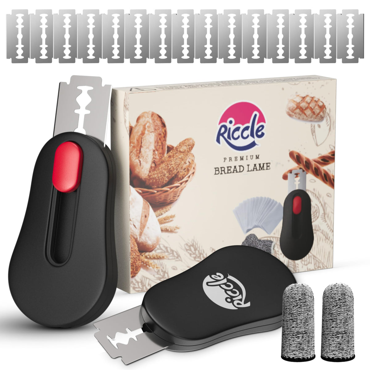RICCLE bread lame dough scoring tool with ergonomic handle