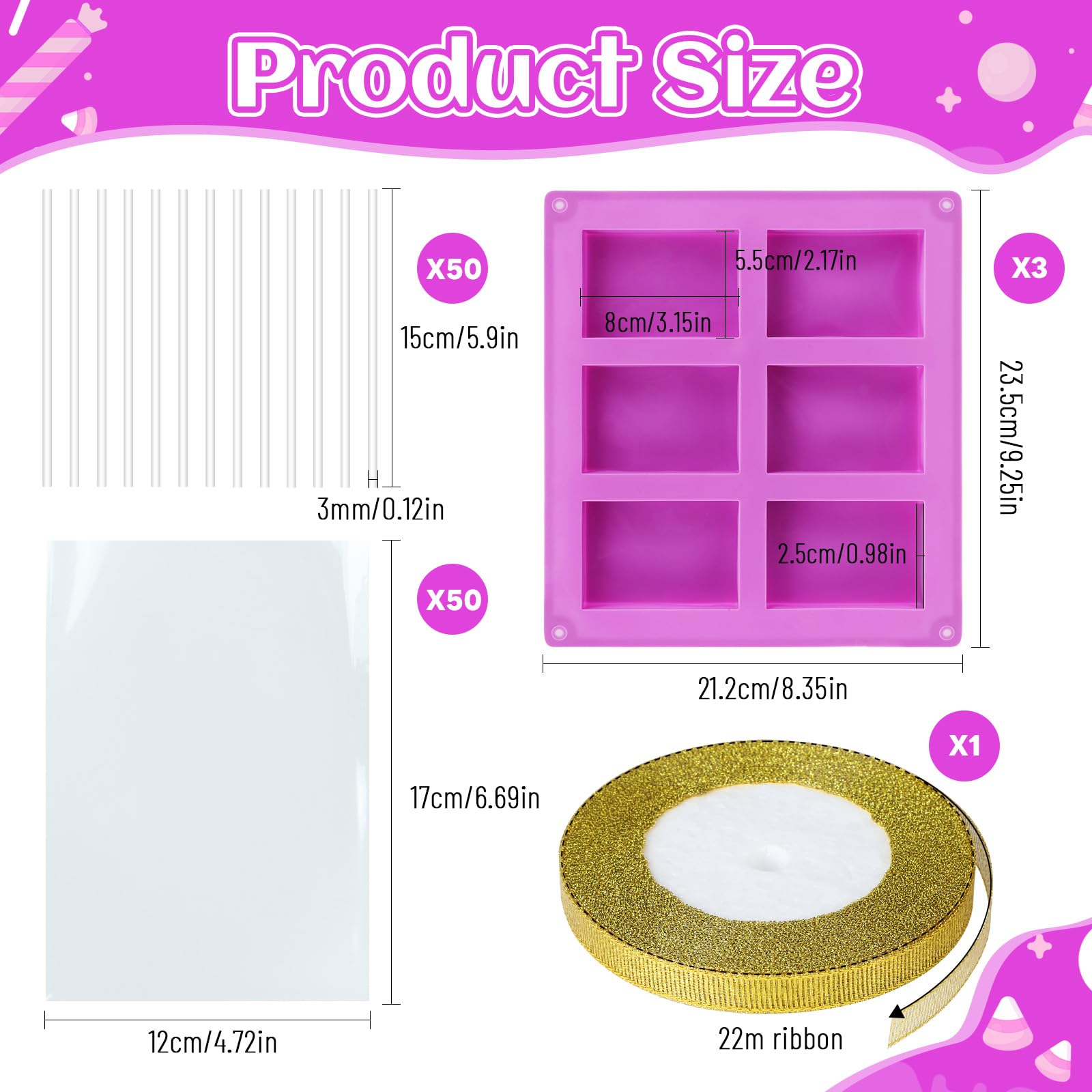 Clear treat bags for packaging included in Rice Krispy Treats Making Set