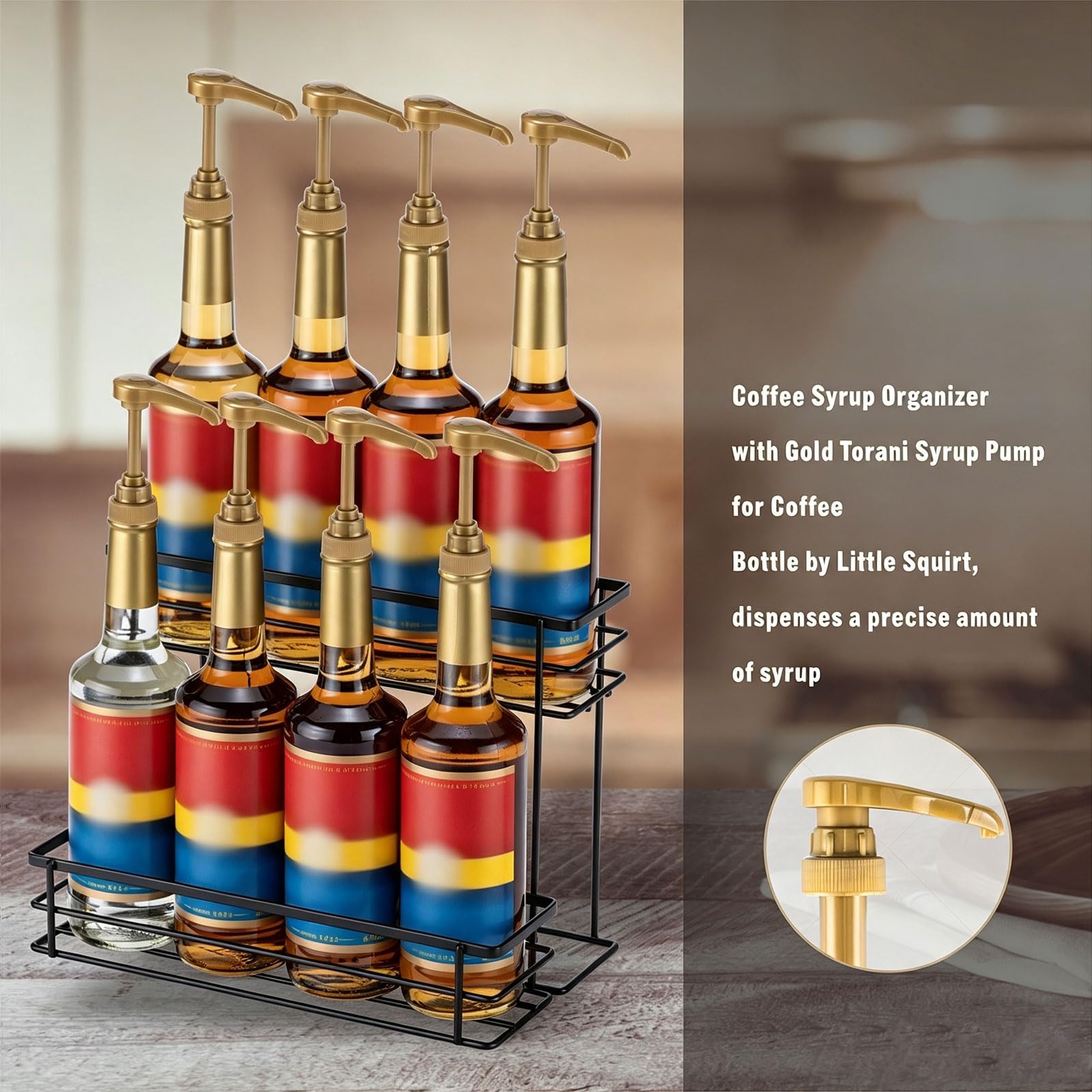 Versatile storage rack suitable for spices olive oils and vinegars