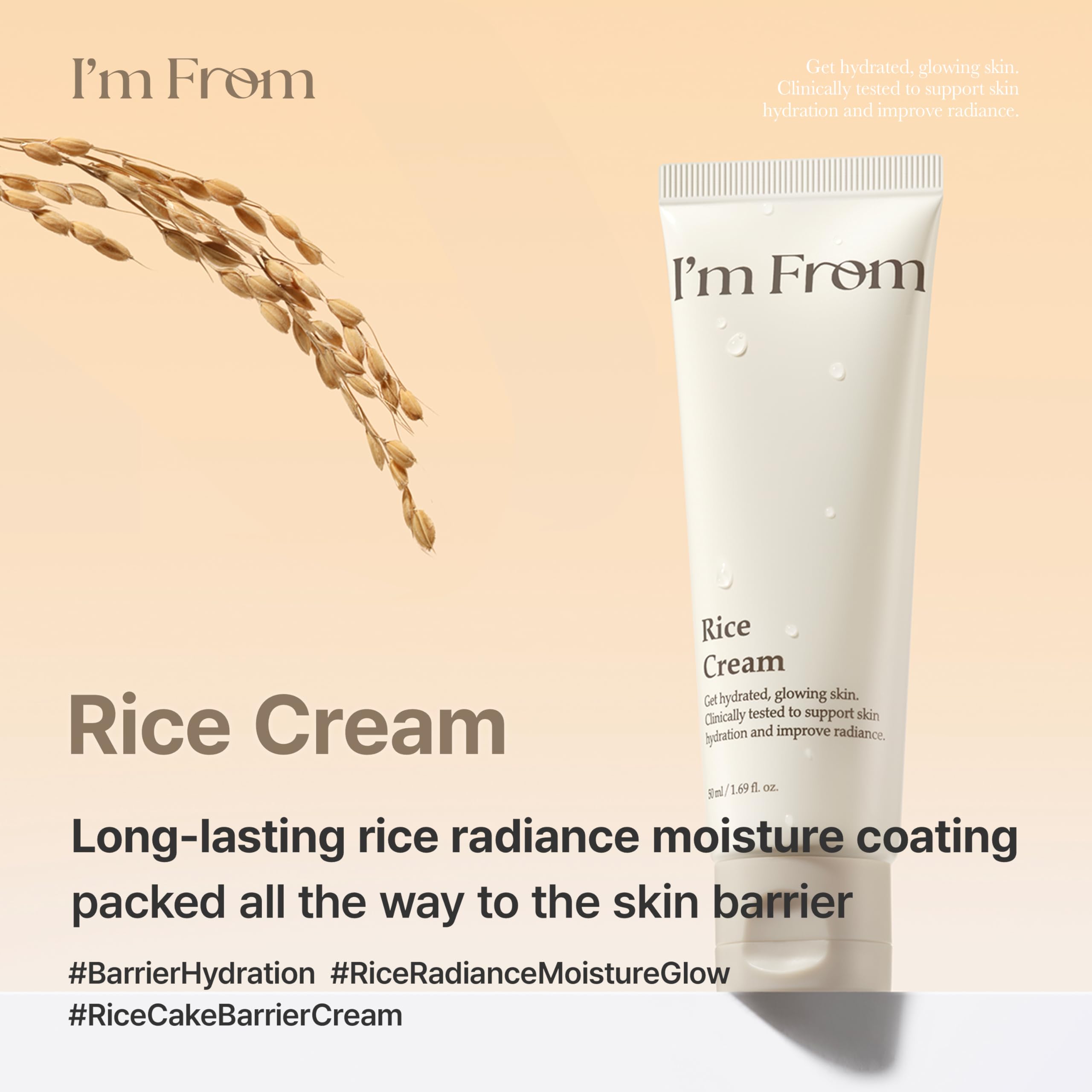Rice Water Ceramide moisturizer jar for Korean skincare