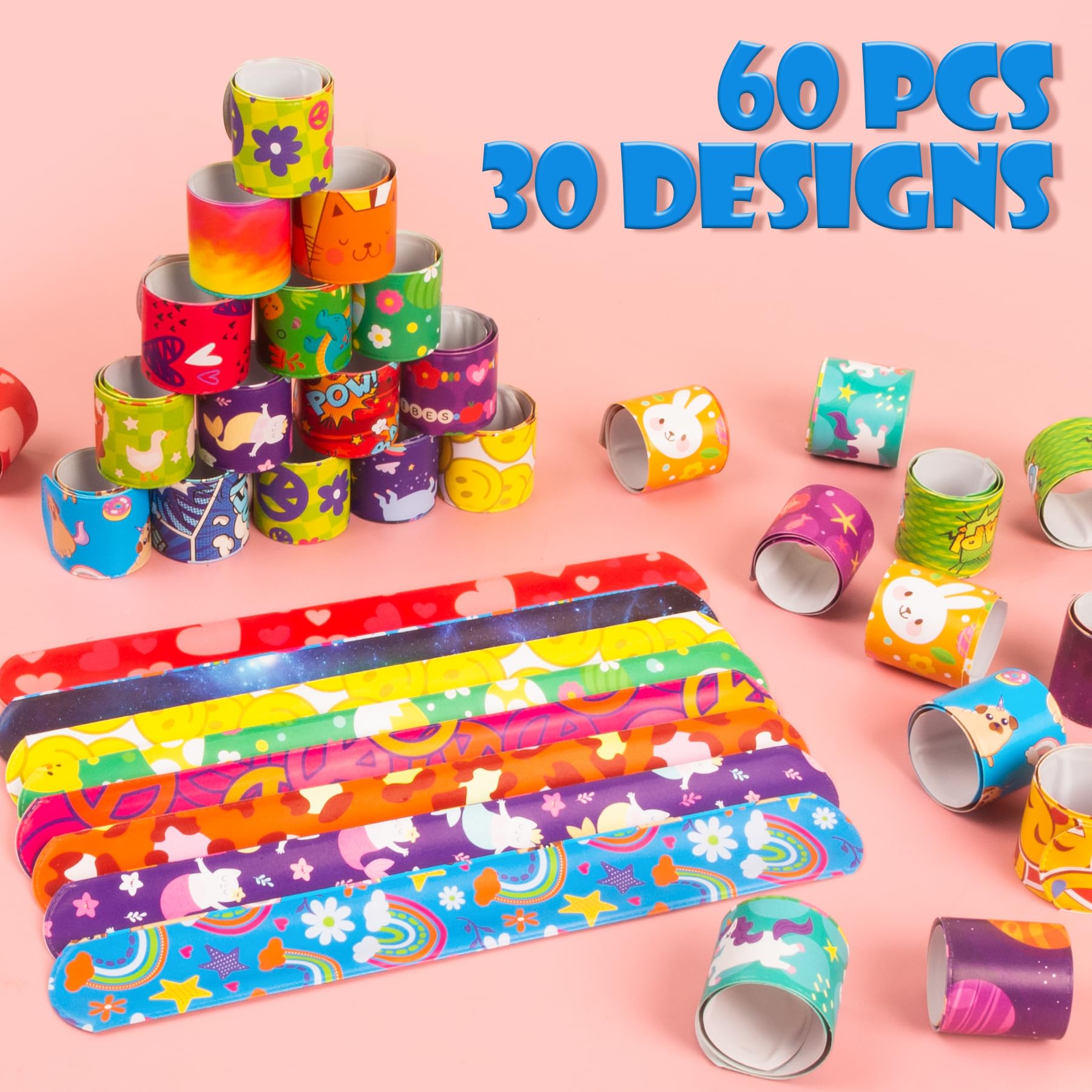 party favors slap bracelets bulk 60 pcs