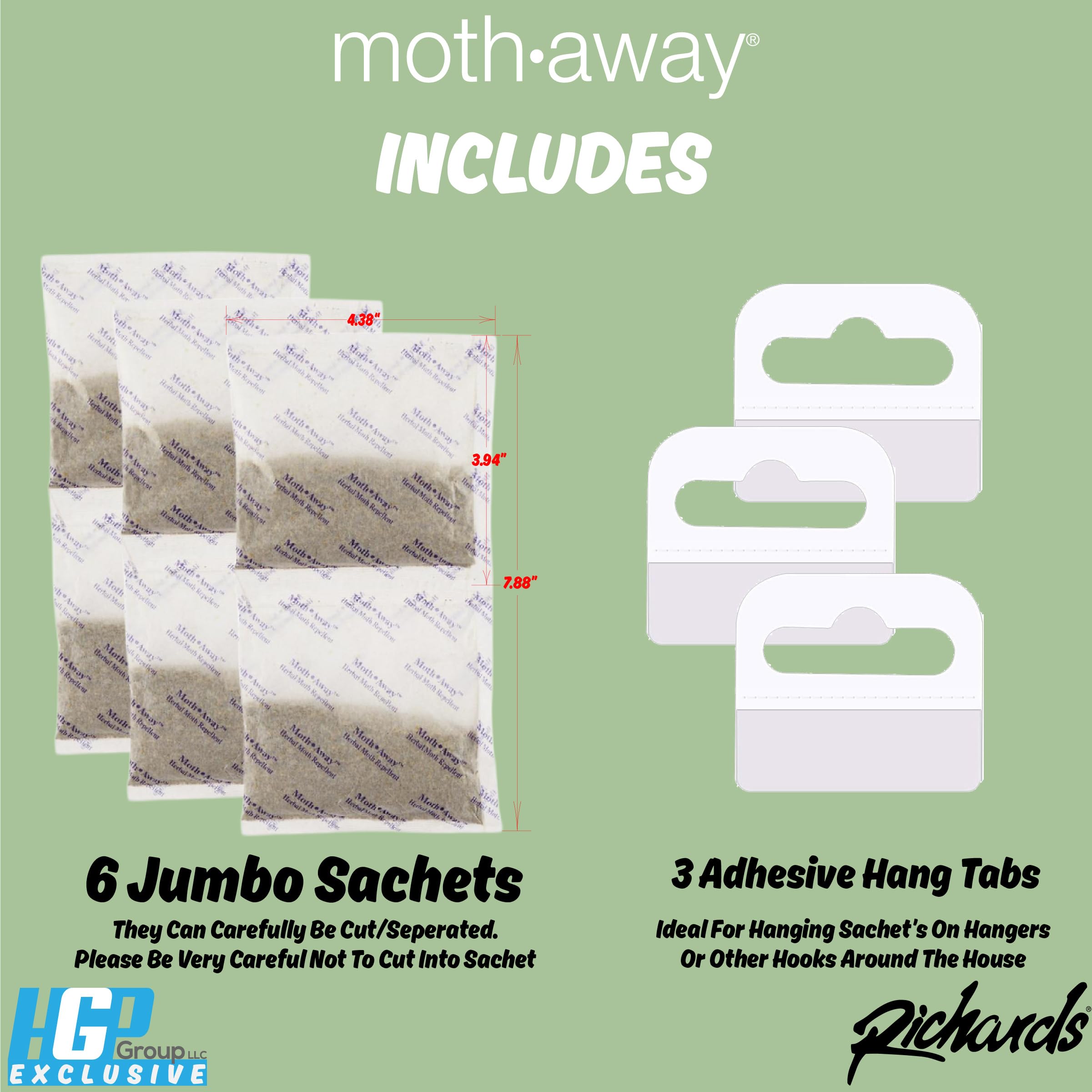 Herbal fresh scent from Moth Away sachets
