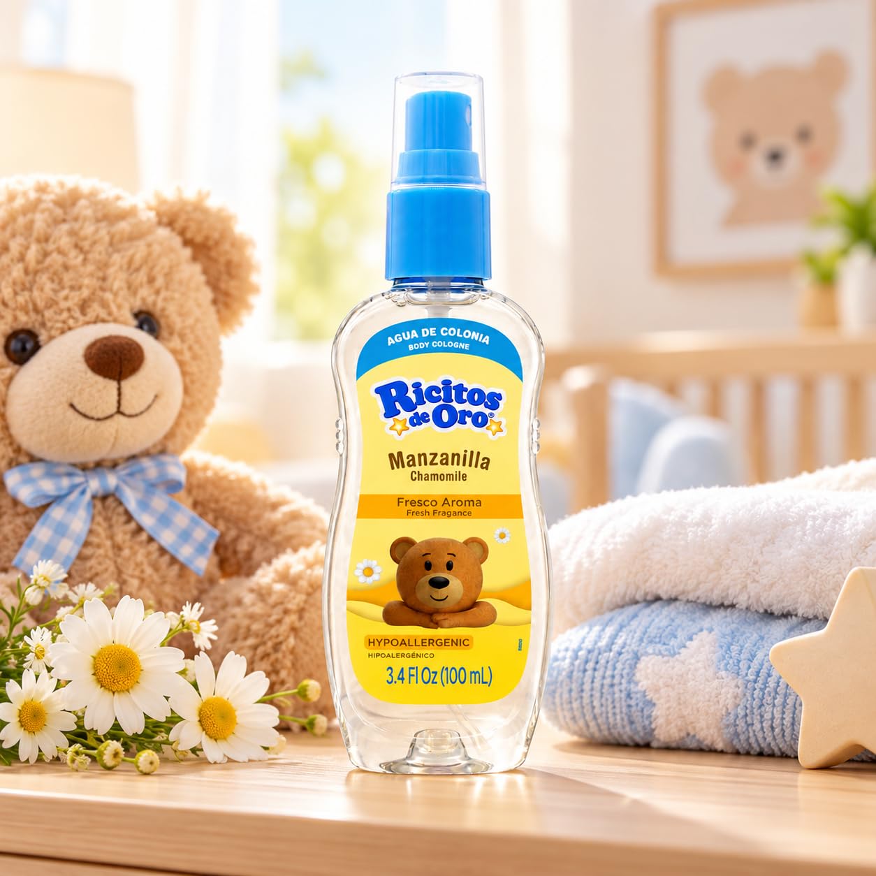 Alcohol free hypoallergenic baby cologne spray