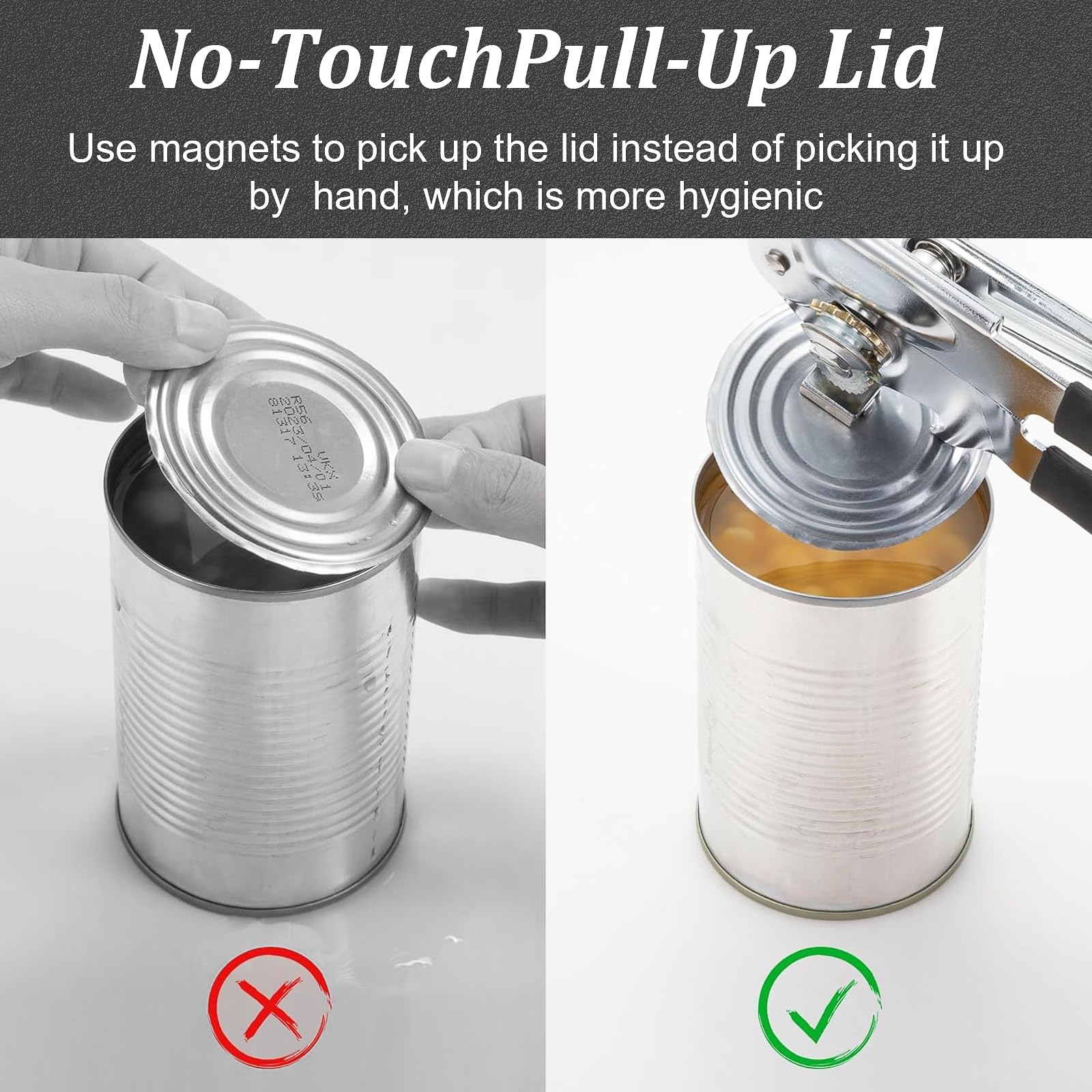 Integrated magnet holds lid during opening