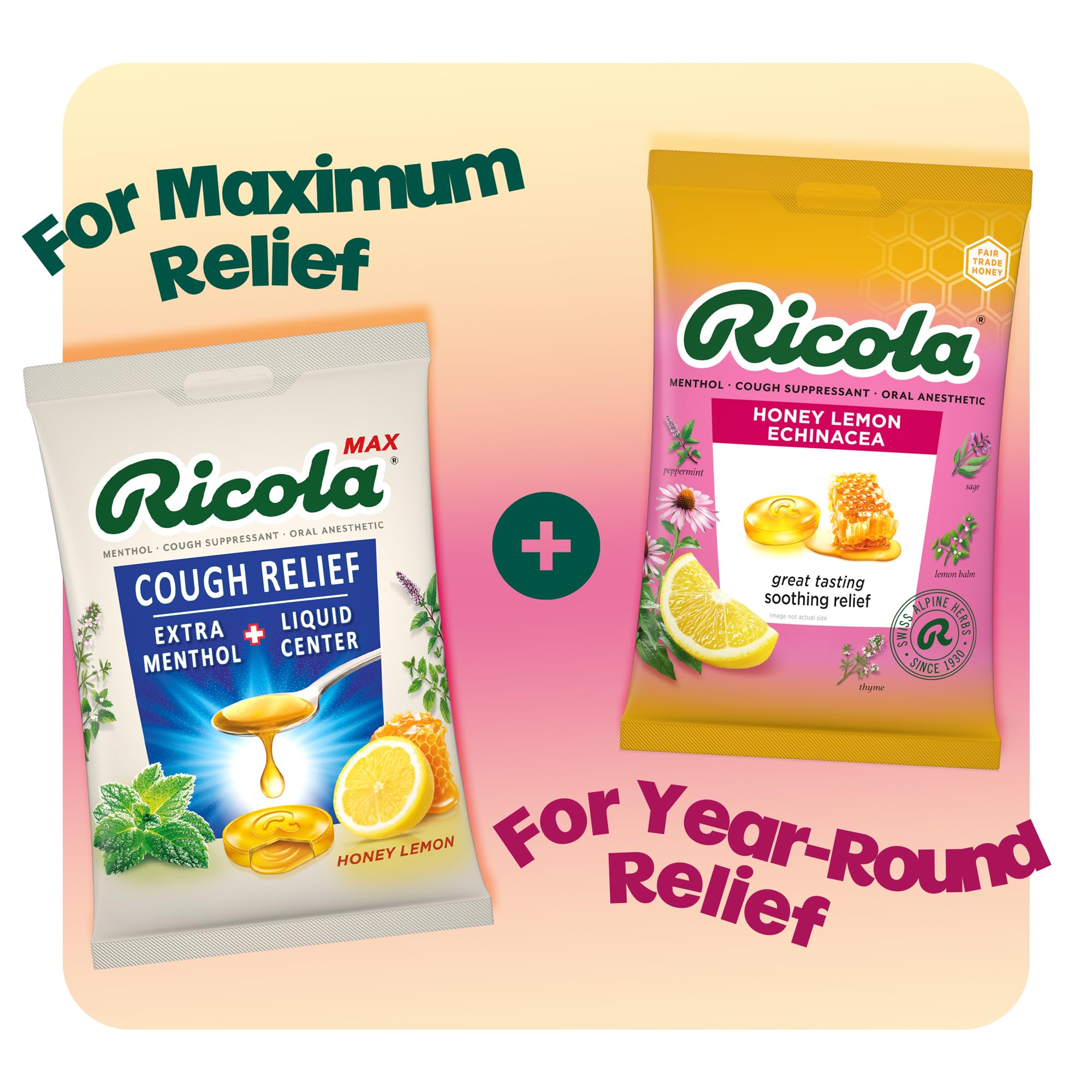Ricola menthol 3.5 mg per drop throat drops label