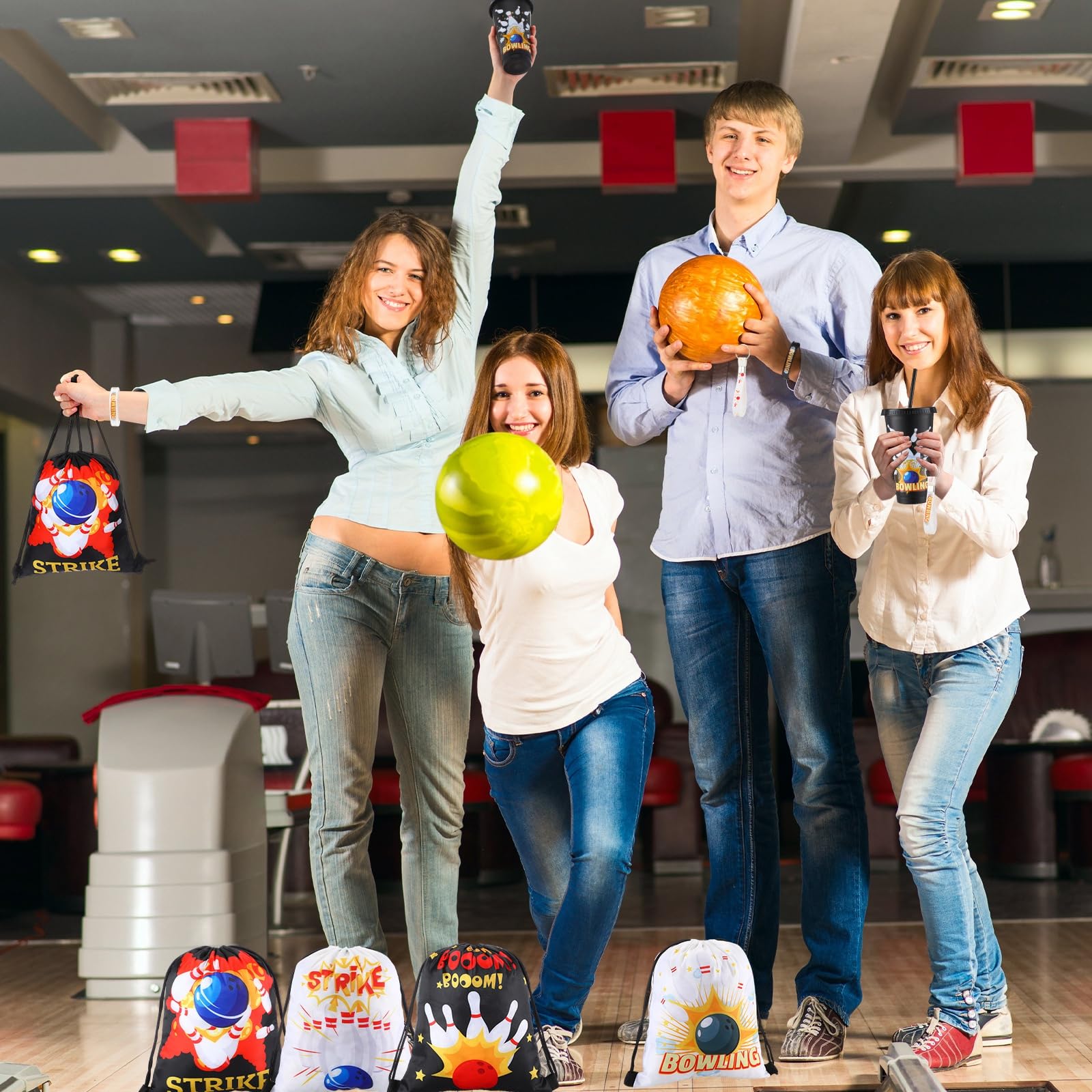 RimCereal complete bowling party favors set