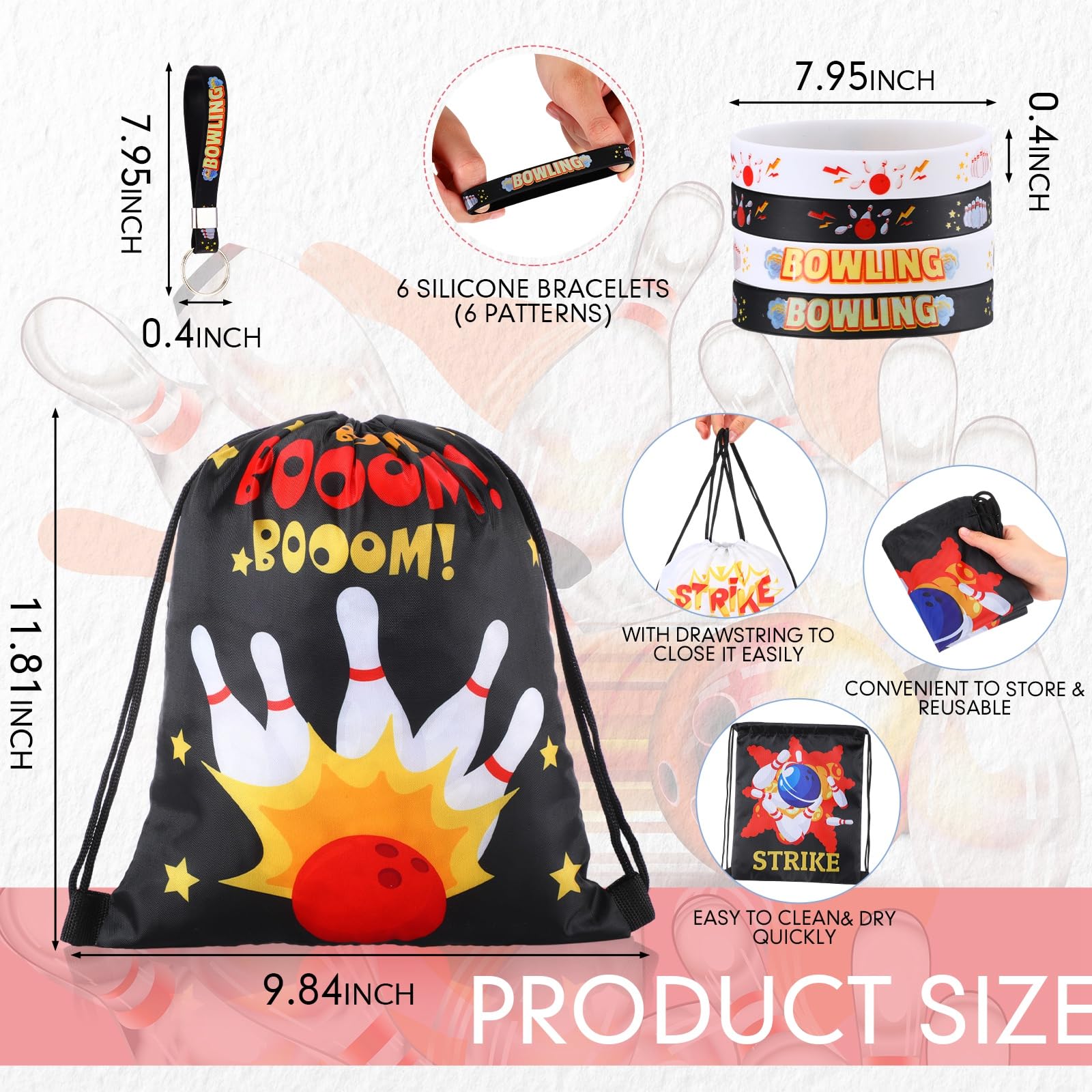 RimCereal bowling silicone bracelets