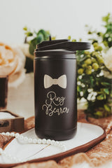 Ring bearer gift tumbler with laser engraving detail