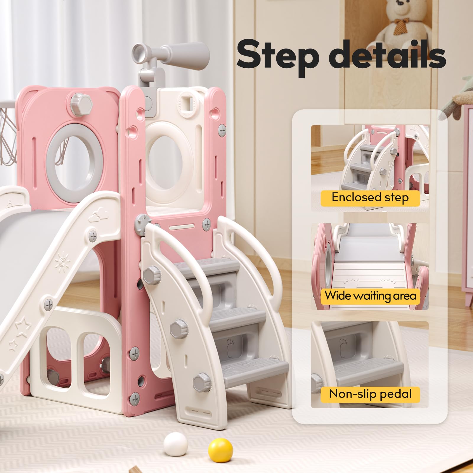 indoor outdoor toddler playset with slide