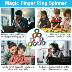 Smooth surface and rounded corners magnetic ring fidget toy