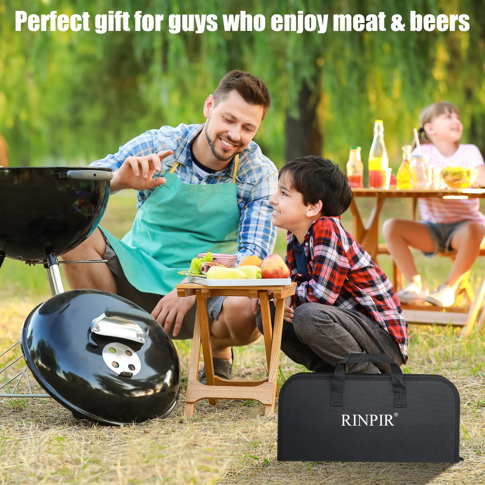 Carrying bag and hooks for organizing RINPIR BBQ tools