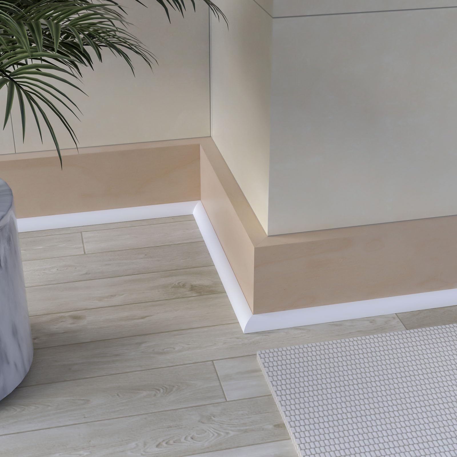 Flexible edge finishing with Risunpet quarter-round molding