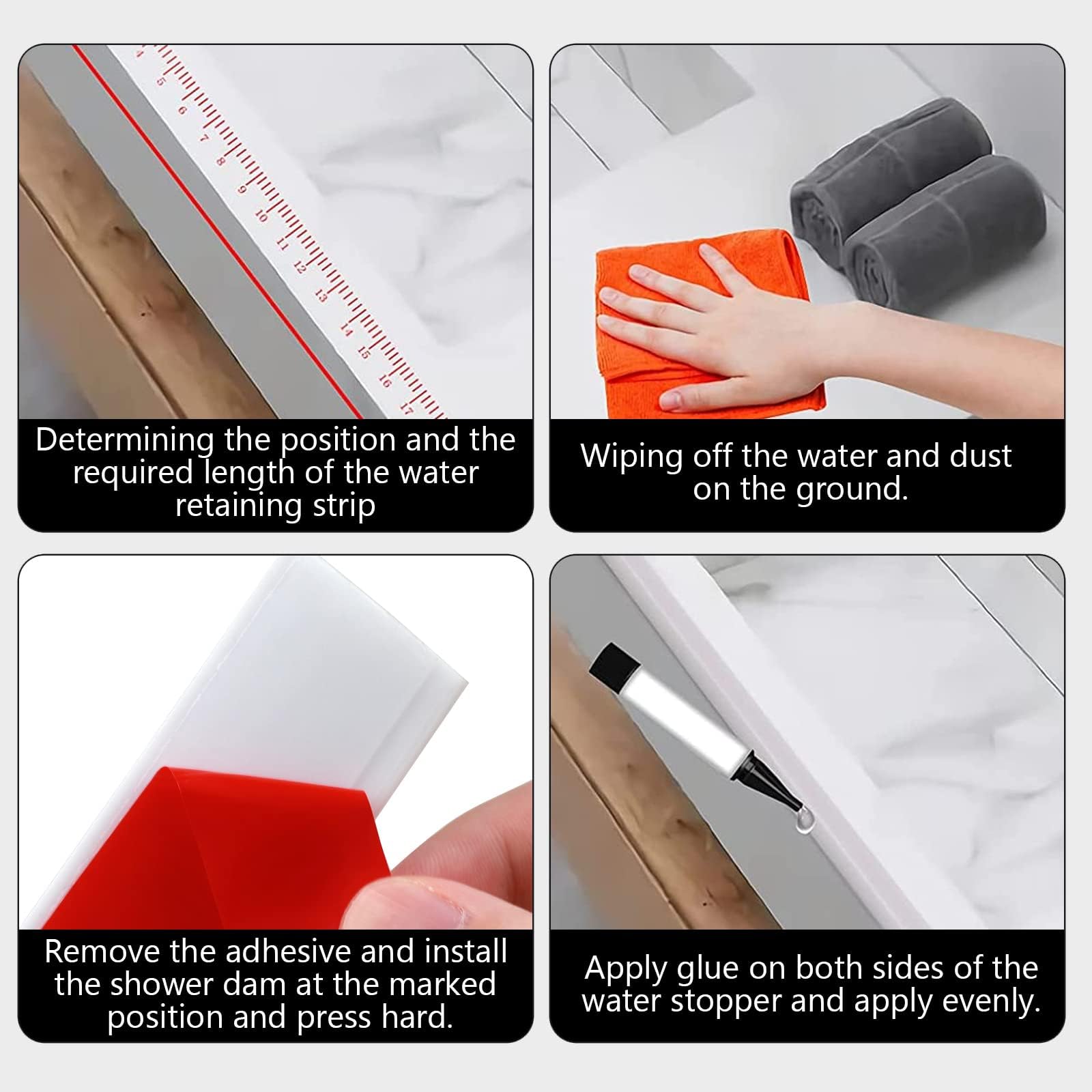 White Risunpet quarter-round decorative trim packaging