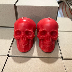 Ritual candles red skull for energy and passion