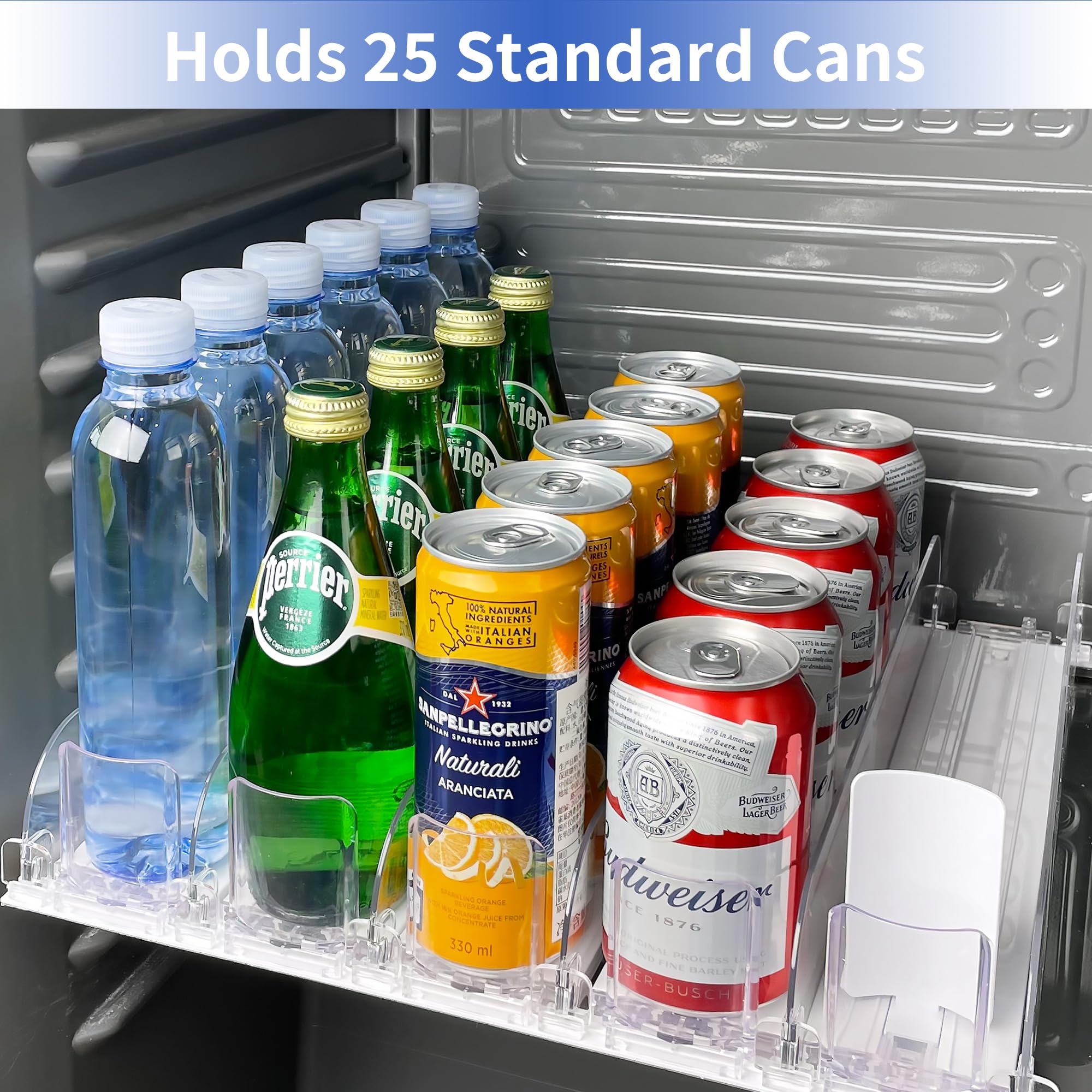 Non-slip silicone grips stabilize dispenser during door movement