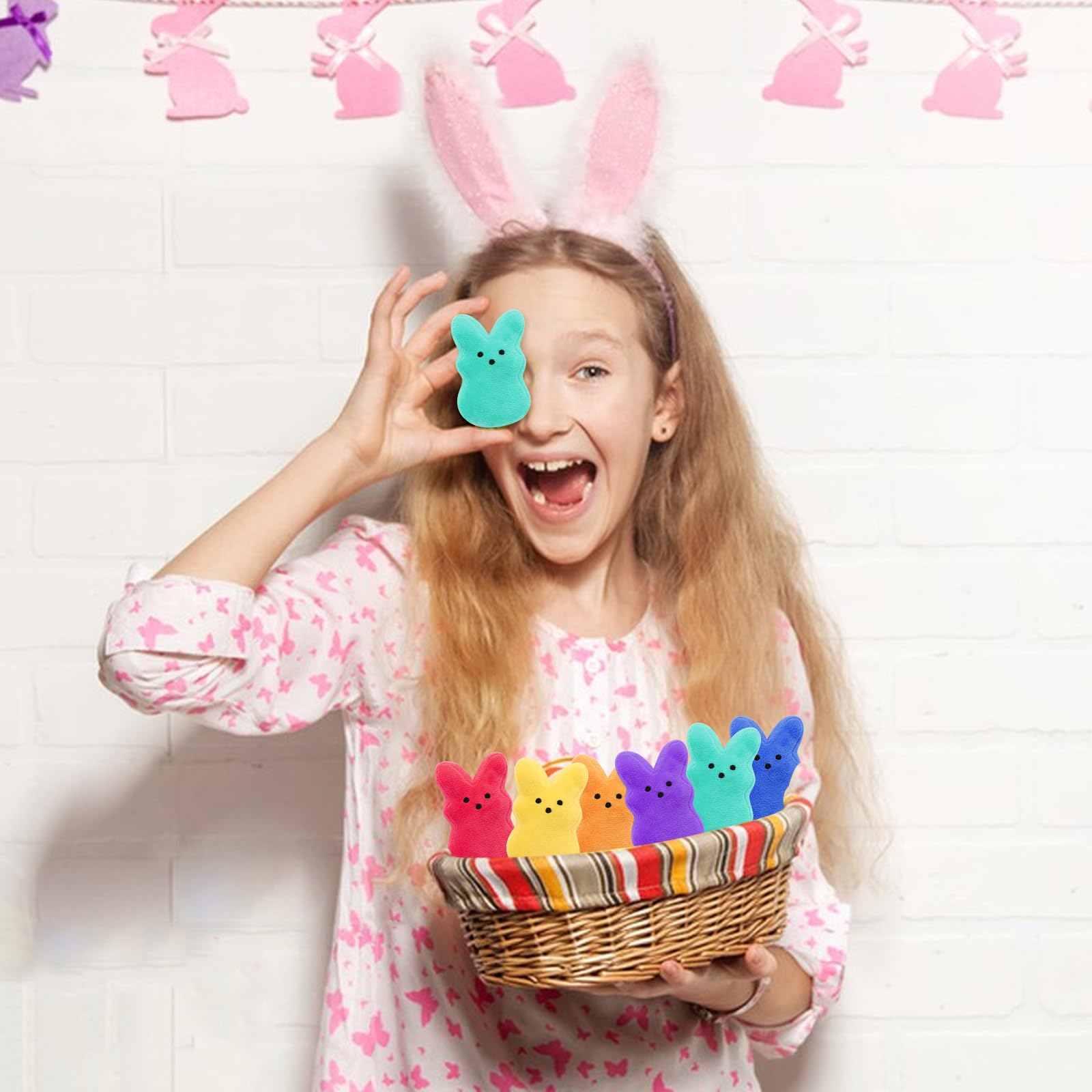 RLXGCZ six piece Easter bunny plush set for decor
