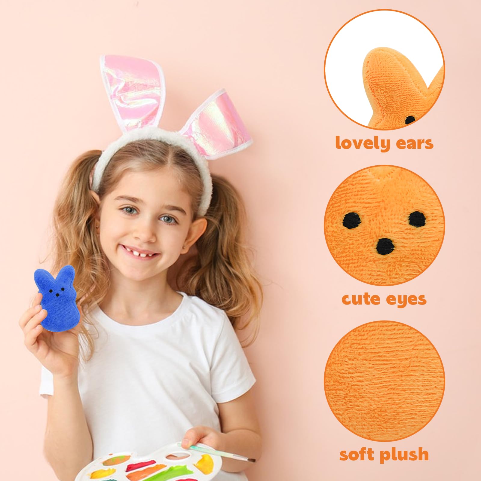 RLXGCZ Easter Bunny plush toy for kids party favors