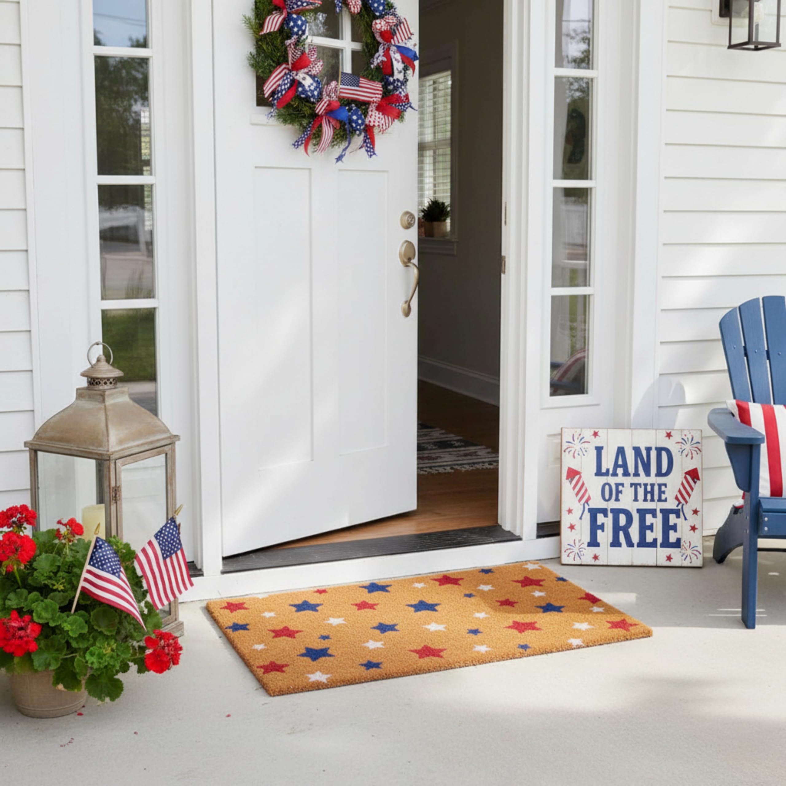 Versatile welcome mat for entryways porches patios