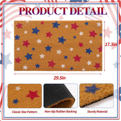 Patriotic front door mat for outdoor use