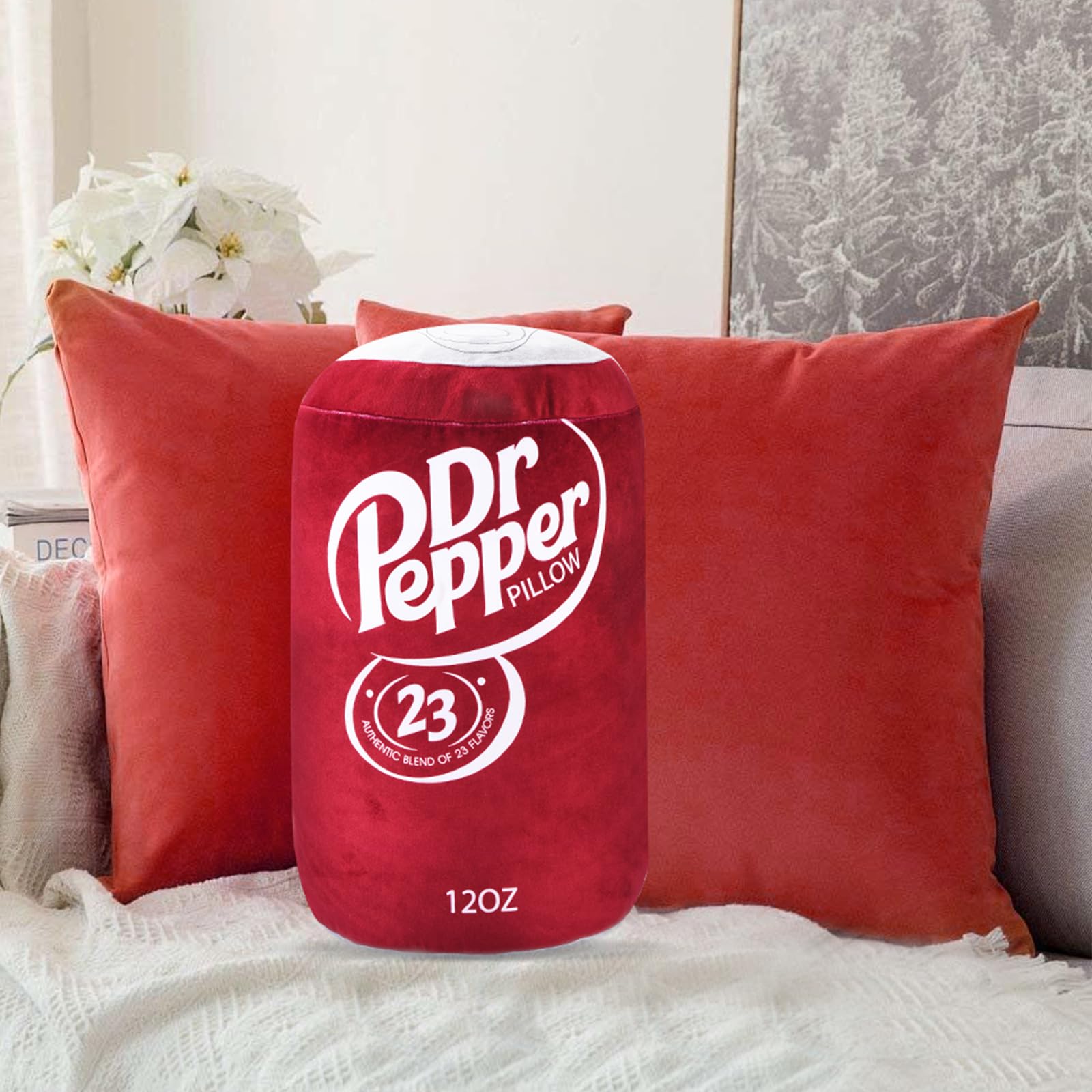 12oz size RMKA Dr Pepper Pillow decorative throw pillow