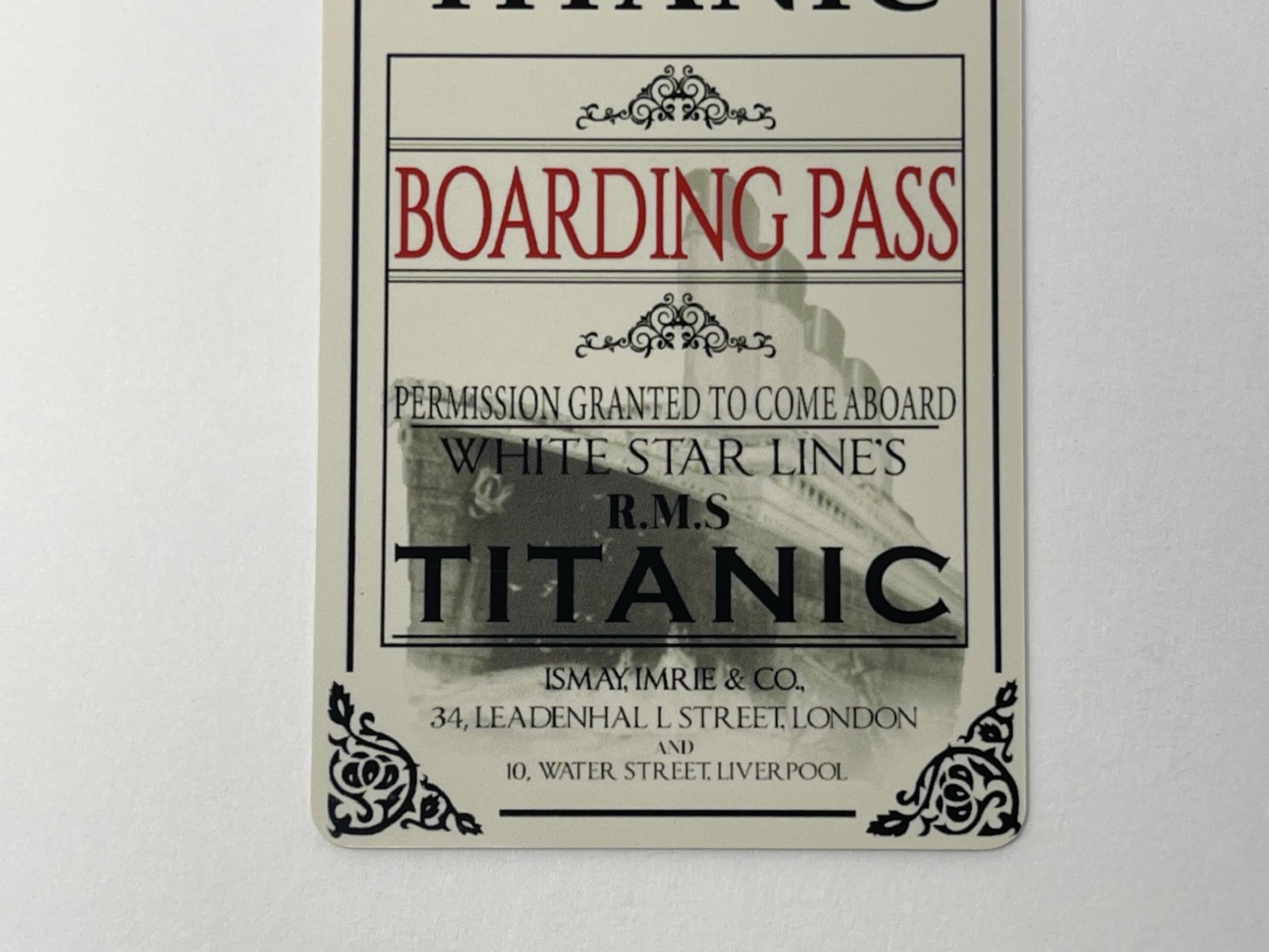 RMS Titanic theme card design for memorabilia