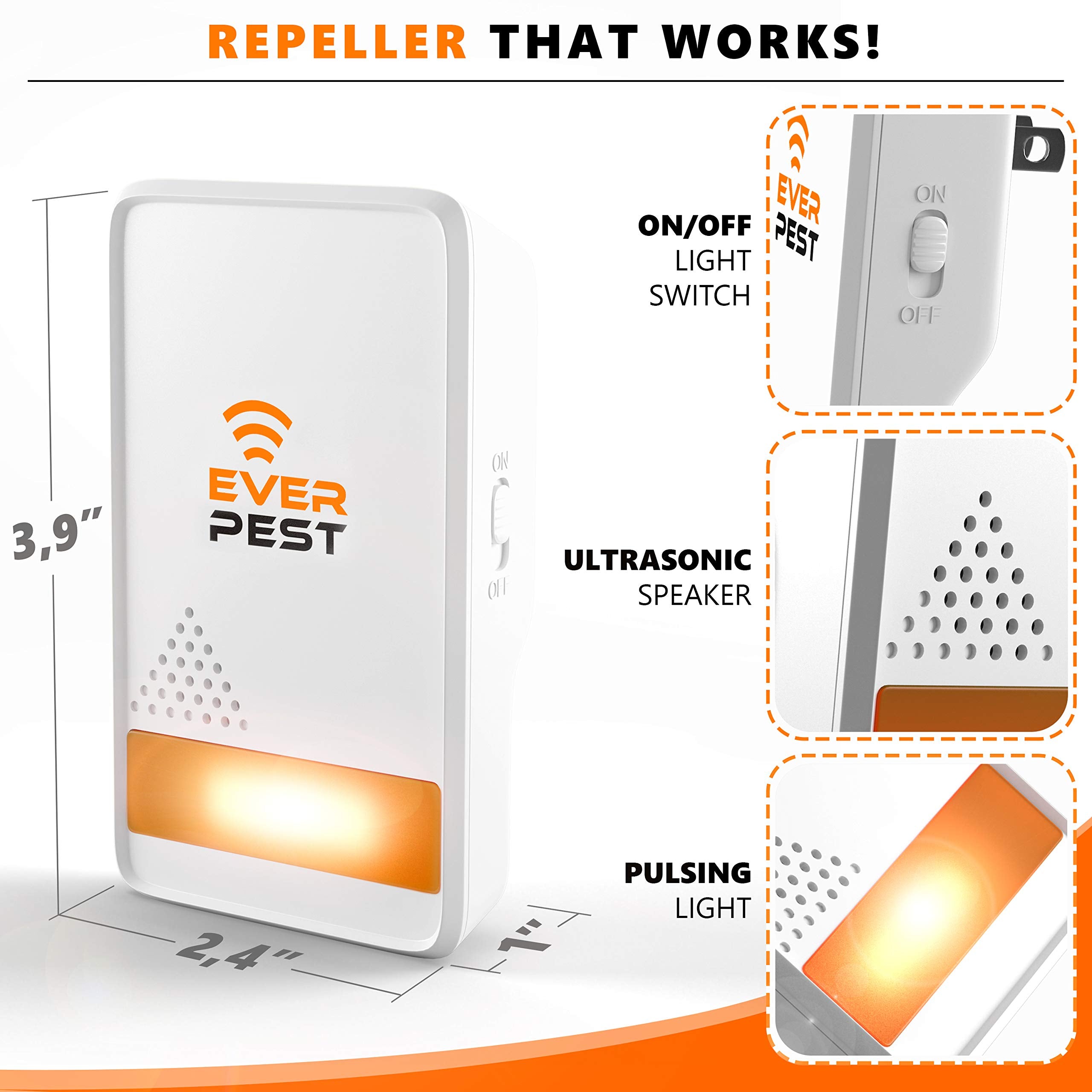 Covers large area for roach and rodent prevention