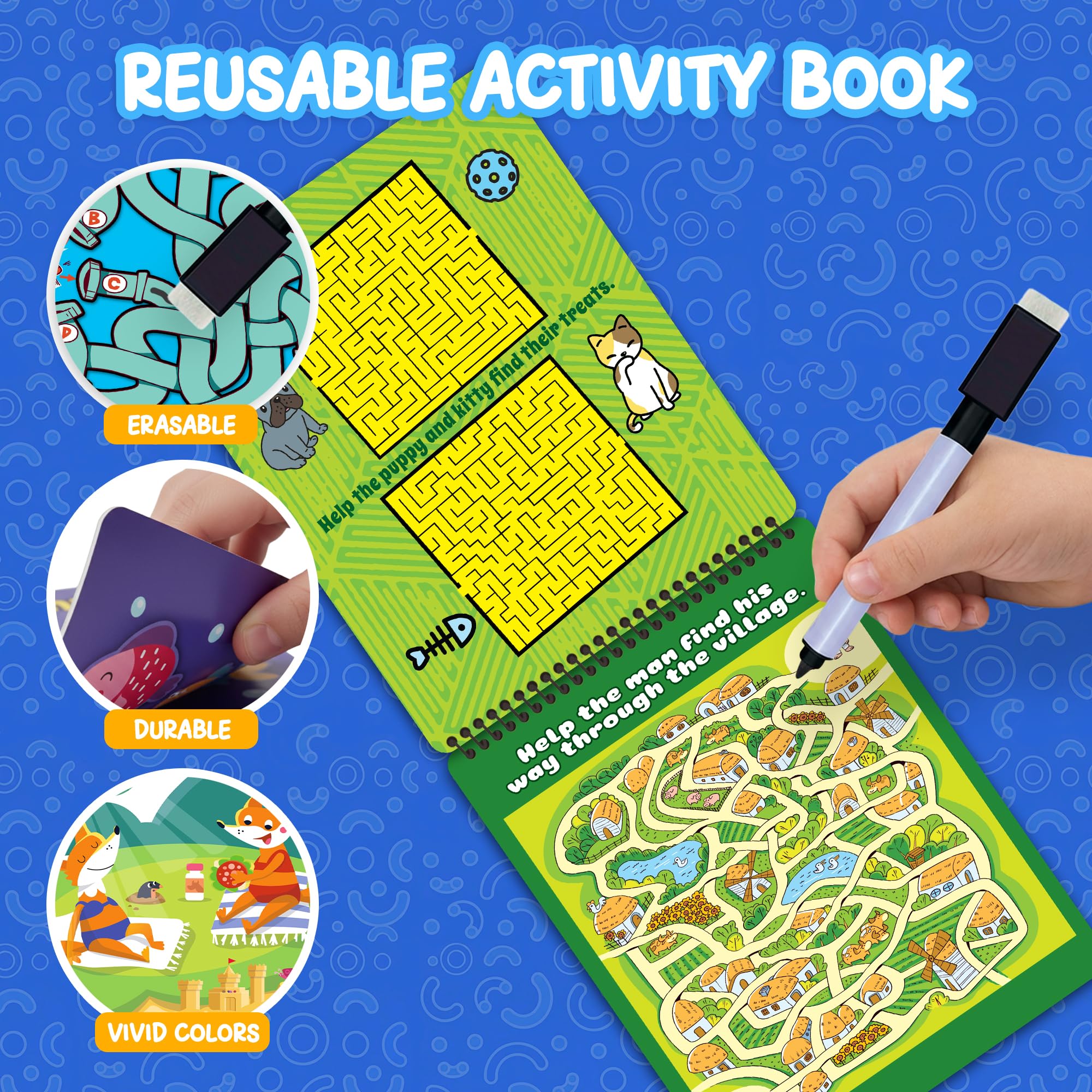 Airplane travel compatible activity pad for kids