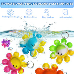 Roaqua 30 packs octopus keychains and color variety