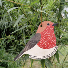 Robin Christmas Decoration double sided print