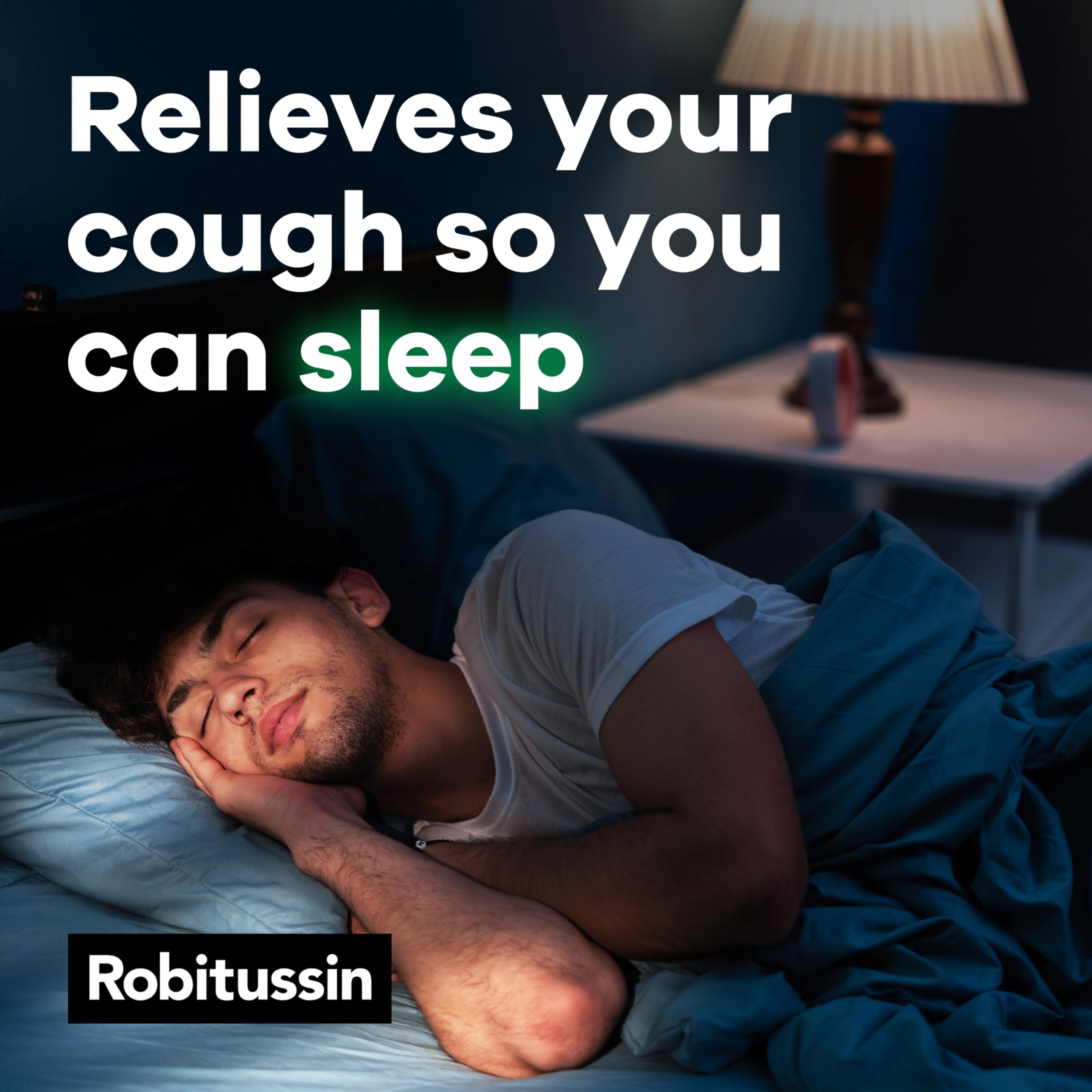 Robitussin Maximum Strength Nighttime Cough DM bottle for adults