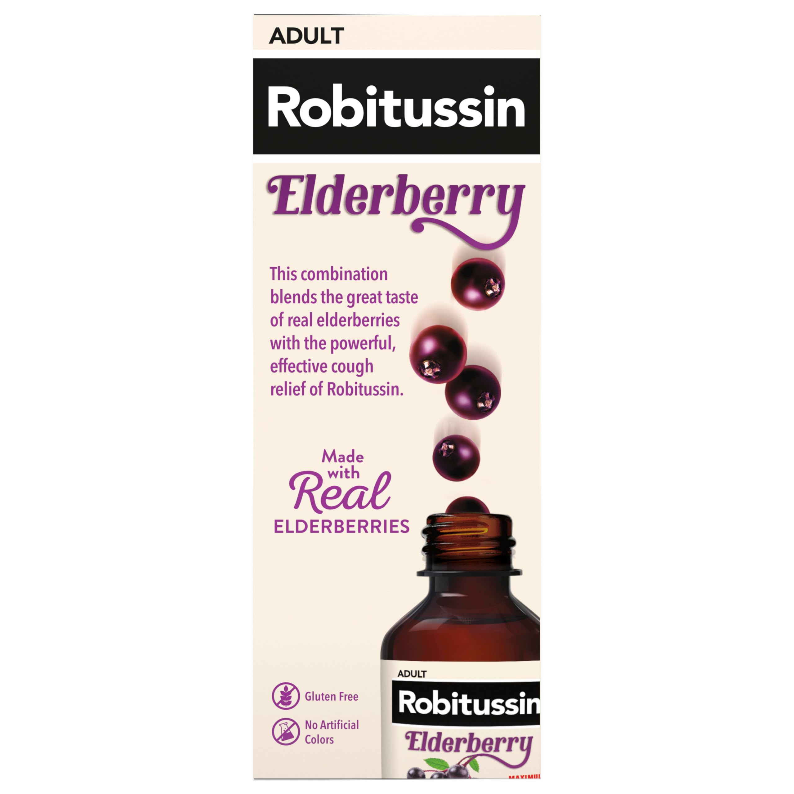 Robitussin DM elderberry cough medicine 8oz 2pack product