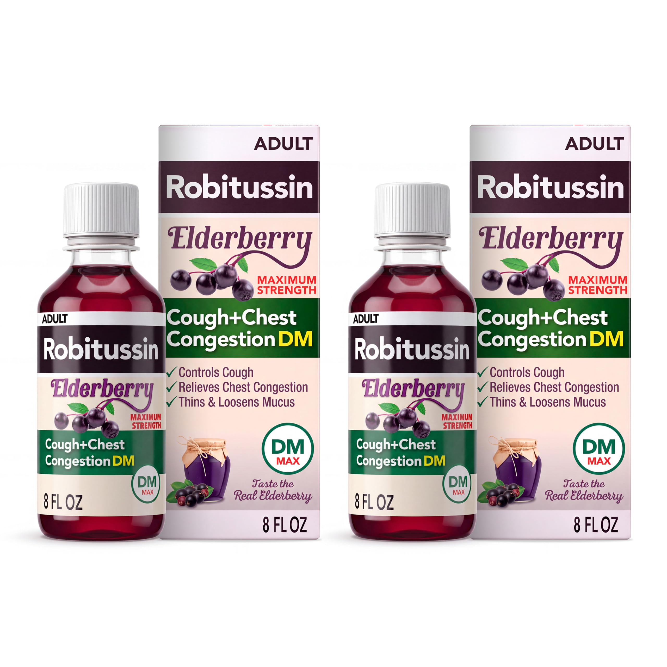 Robitussin DM elderberry 8oz 2pack bottle