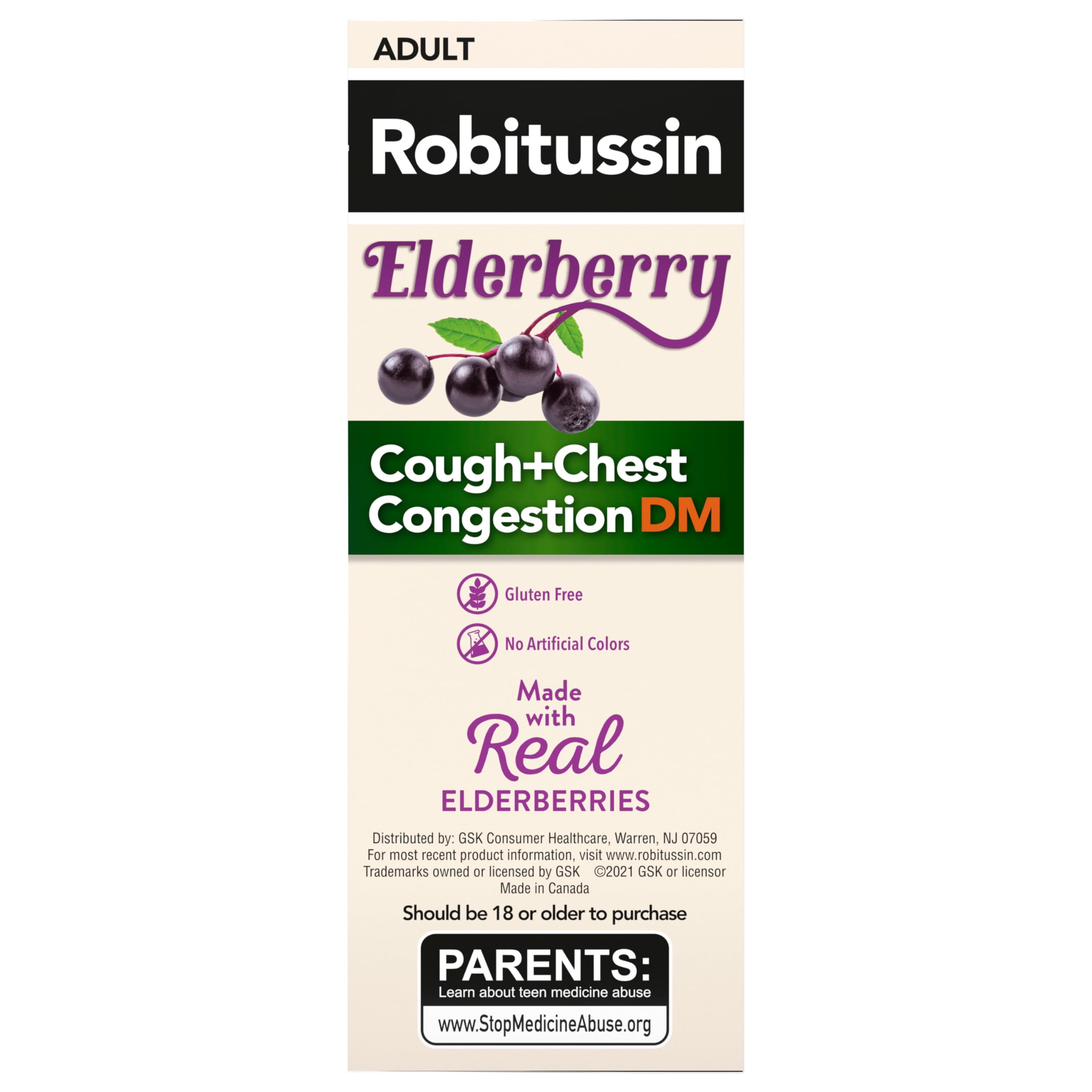 Elderberry Robitussin DM cough medicine 8oz 2pack