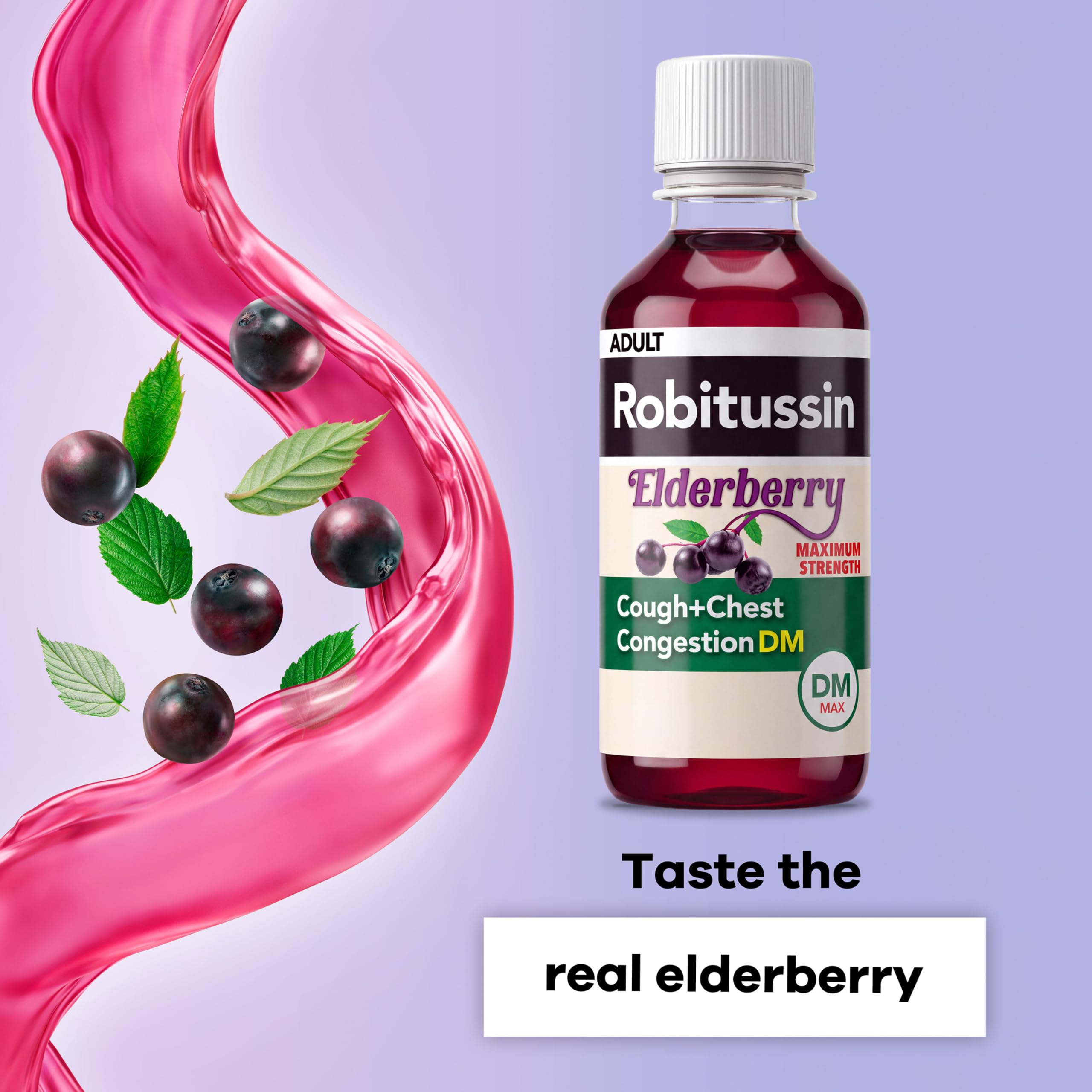 Robitussin elderberry cough medicine 8oz bottle