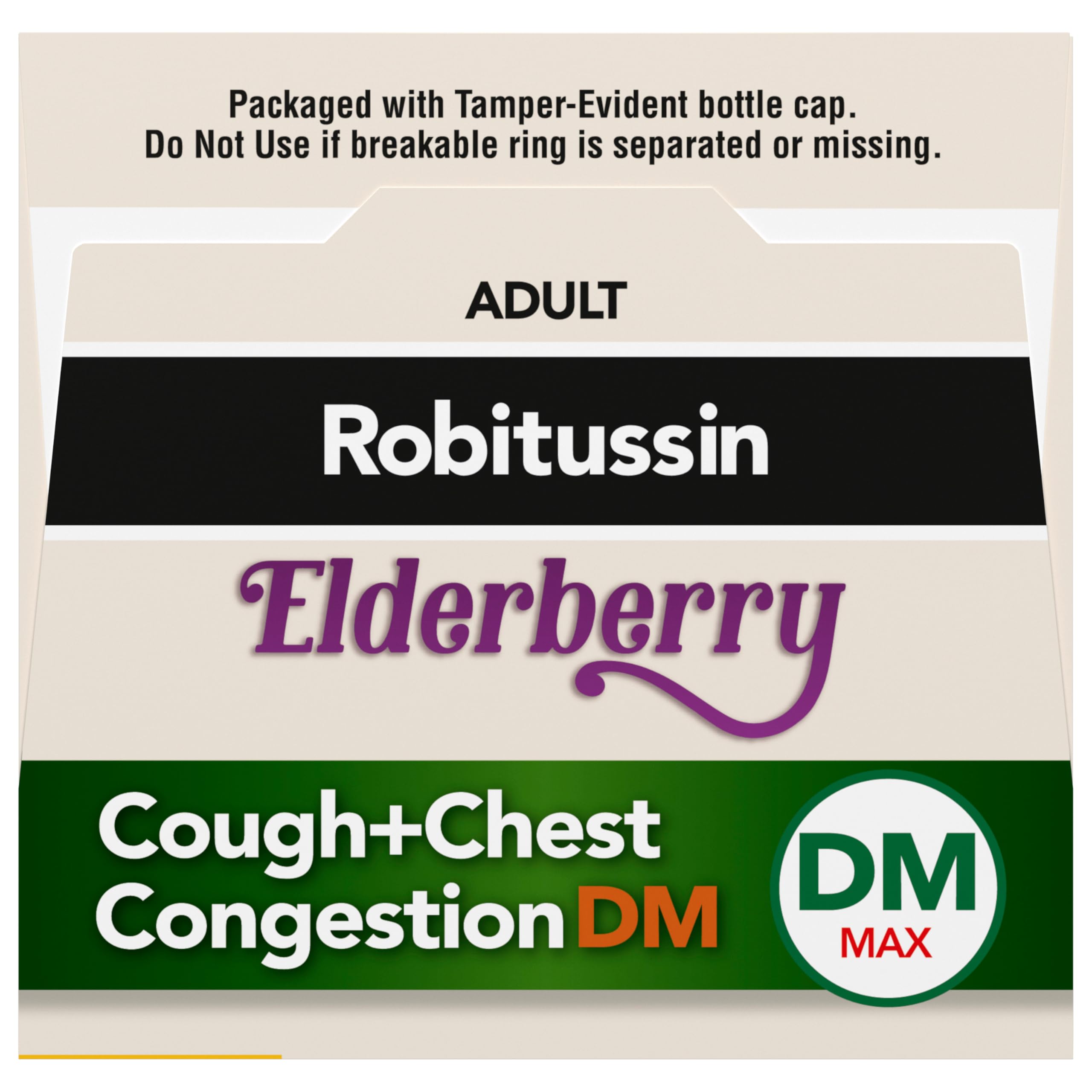 Robitussin cough medicine elderberry 8oz bottle
