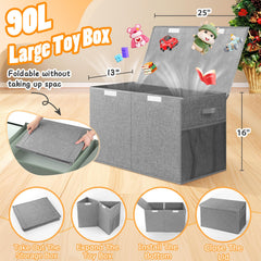 Toy storage box dimensions 25x13x16 inches