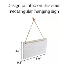 Rock Paper Scissors Throat Punch I Win Hanging Sign small desk decor gag gift