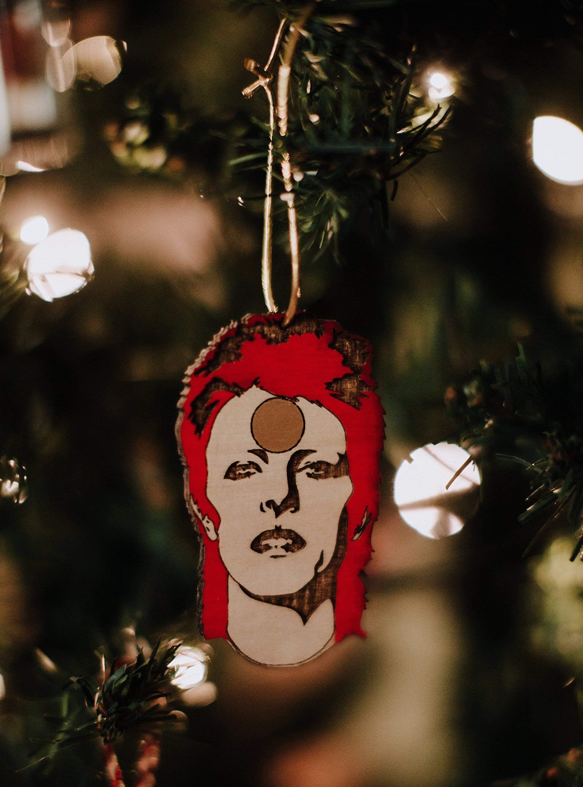 Rockstar ornament Ziggy Starman closeup
