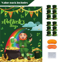 12 St Patrick Hat stickers for Leprechauns game